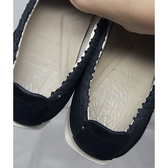 Sarto By Franco Sarto Lazer Platform Slip Ons Black Snake Embossed Leather Sz 7 - Picture 8 of 13